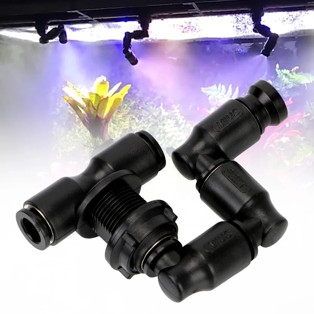 Misting Nozzle Reptile - ระบบหัวฉีดสเปรย์สัตว์เลื้อยคลานแบบปรับได้360 ° ระบบระบายความร้อนด้วยละอองน้ำระบบระบายความร้อนตู้ปลาตู้ปลาสัตว์น้ำในป่าฝน