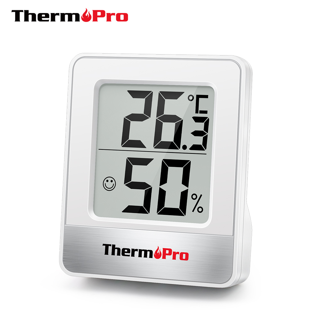 Digital Hygrometer Probe - ThermoPro TP49 Mini Weather Station เครื่องวัดอุณหภูมิในร่มเครื่องวัดความชื้นสีดําสีขาวเครื่องวัดอุณหภูมิความชื้น