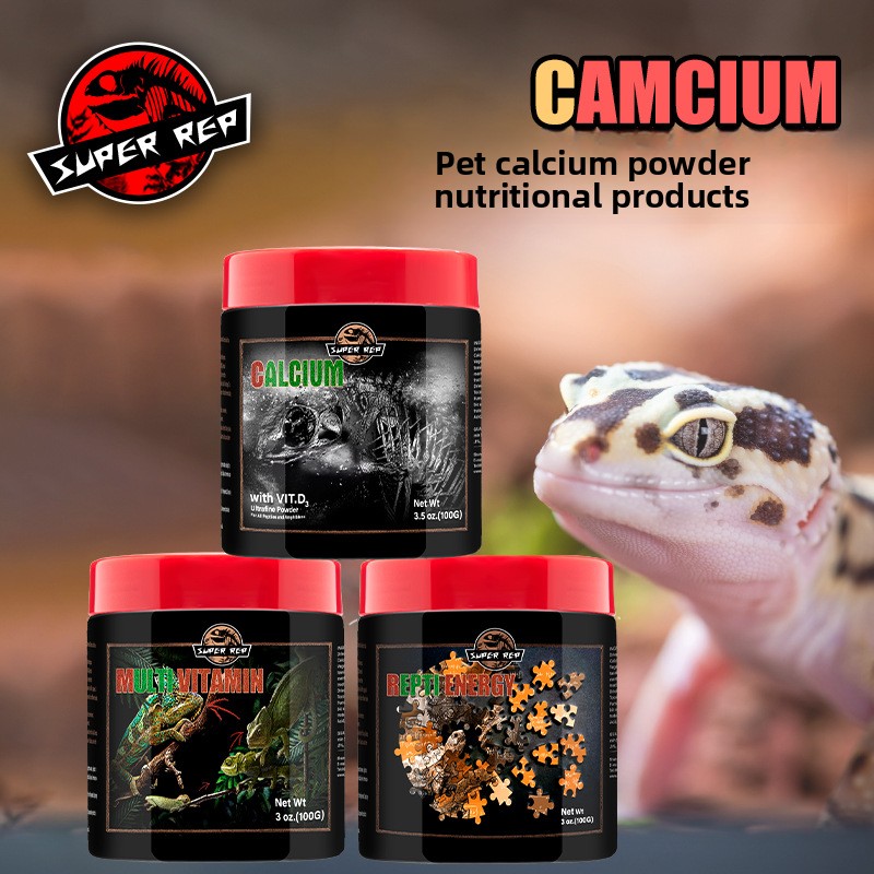 Vitamin D3 Reptile - SuperRep Reptile Calcium Pro-วิตามินและโปรไบโอติกผสม D3-สําหรับเต่า/มังกรเครา/Crested Gecko